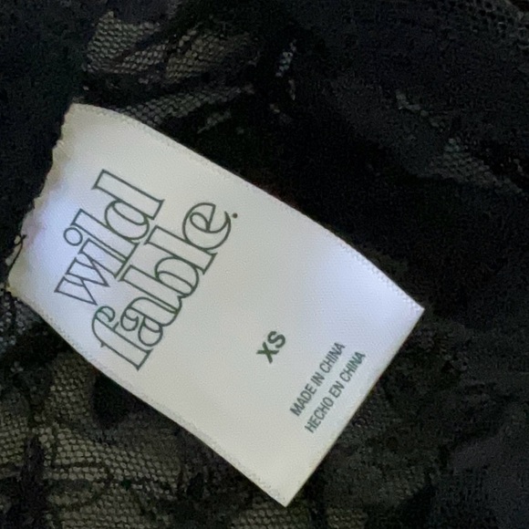 Wild Fable Black Lace Butterfly Print Mesh Flared Pants Swim Cover Up Size XS - Picture 4 of 4